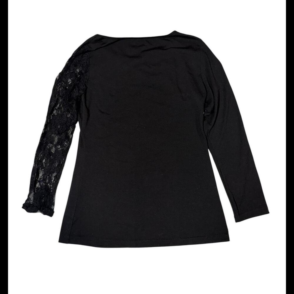 Black lace long sleeve top‎ - Picture 2 of 5